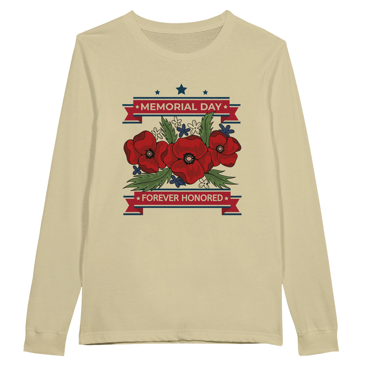Forever Honored Tee – A Memorial Day Gift of Gratitude - Natural - Long Sleeves T-shirts