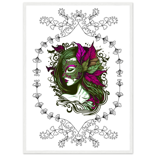 Masked Enchantment - Deluxe Framed Poster - 50x70 cm 20x28″ White frame - Framed Posters