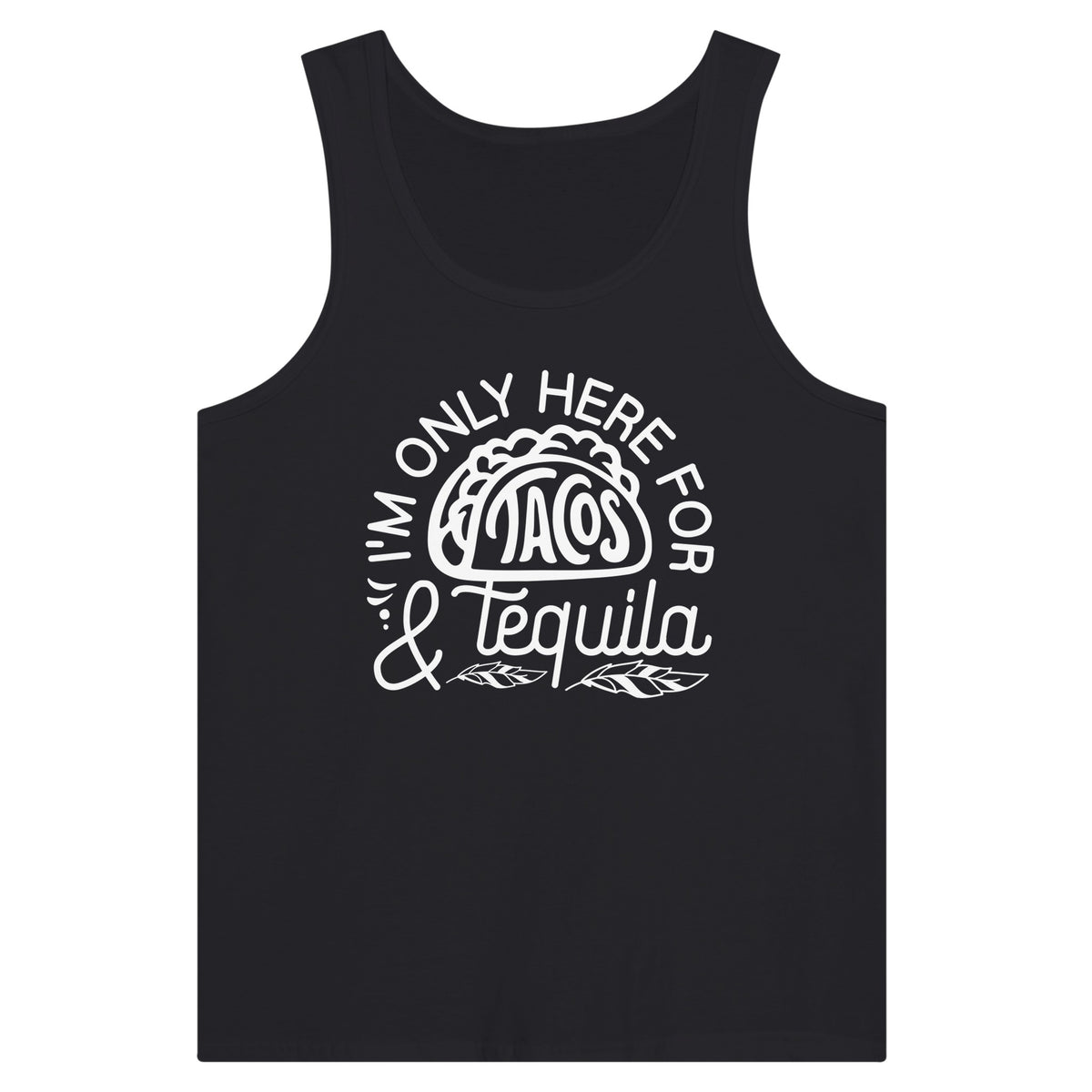 Tacos & Tequila Vibes - Tank Top for Taco Enthusiasts - Black - Print Material