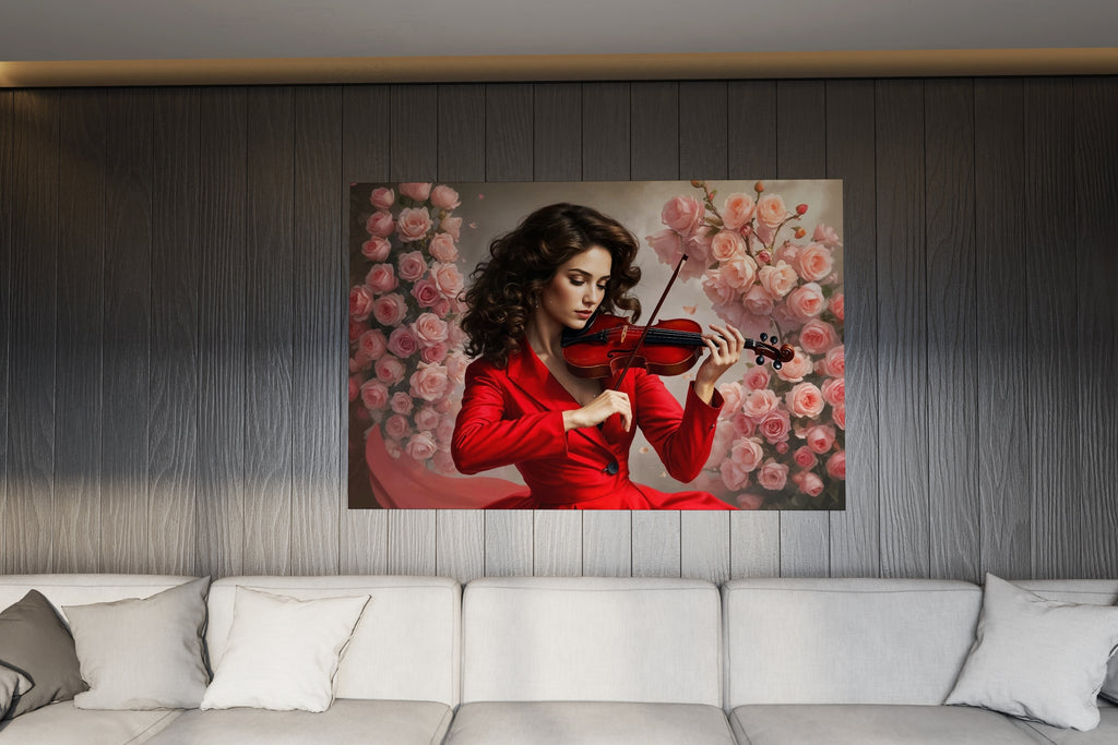 Melody in Red and Roses - 16x24 - Framed Posters