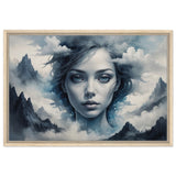 Eyes of the Horizon - Surreal Portrait in Nature - 60x90 cm 24x36″ - Framed Canvas