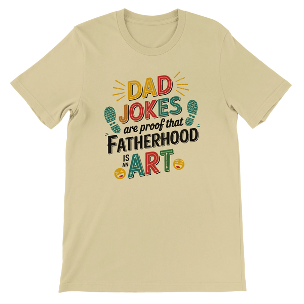 Fatherhood Is Art – Bella + Canvas Dad Shirt - Natural - T-shirts