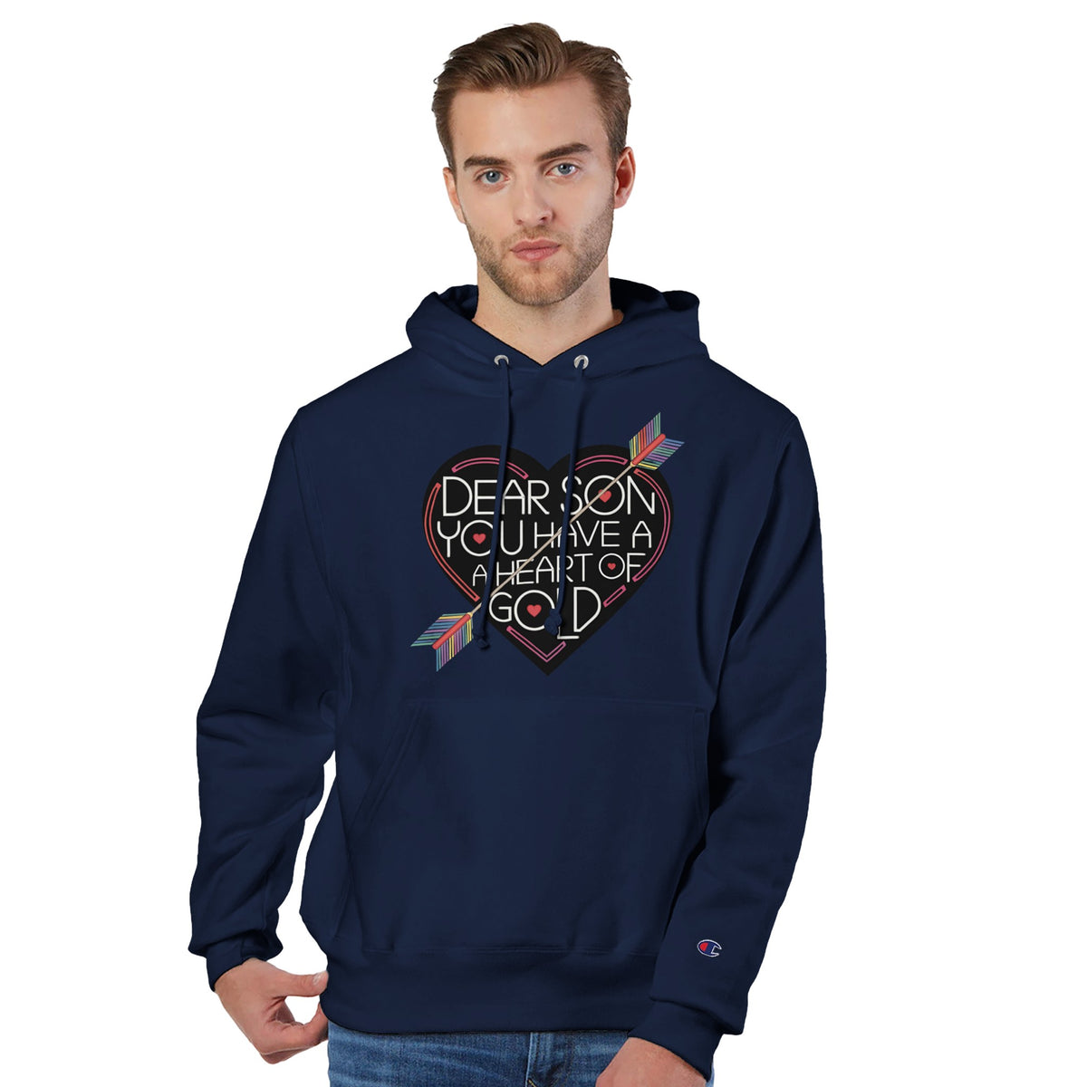 Heart of Gold - A Father’s Gift to His Son - Navy - Hoodies