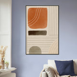 Boho Calm – Abstract Shapes Metal Framed Poster - - Metal Framed Posters
