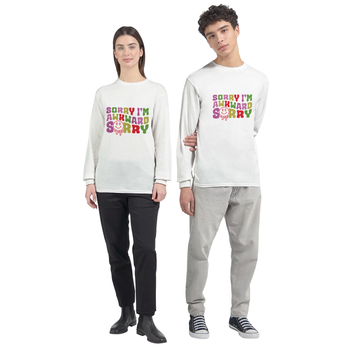 Awkward Charm - Flaunt Your Quirkiness in Style - - Long Sleeve T-shirts