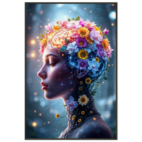 Blooming Mind - A Symphony of Nature and Light - - Framed Posters