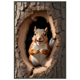 Nutty Grin - Delightful Squirrel Art for Your Home - - Metal Framed Posters