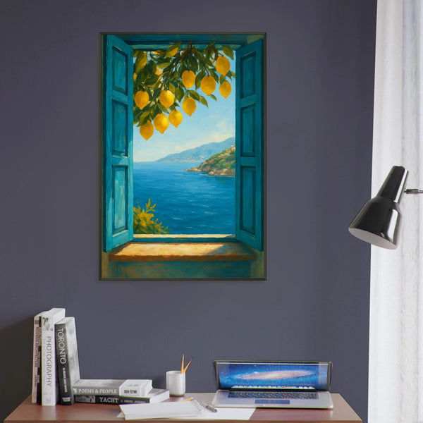 Mediterranean Lemons – Metal Poster for Home Decor - Default Title - Metal Framed Posters