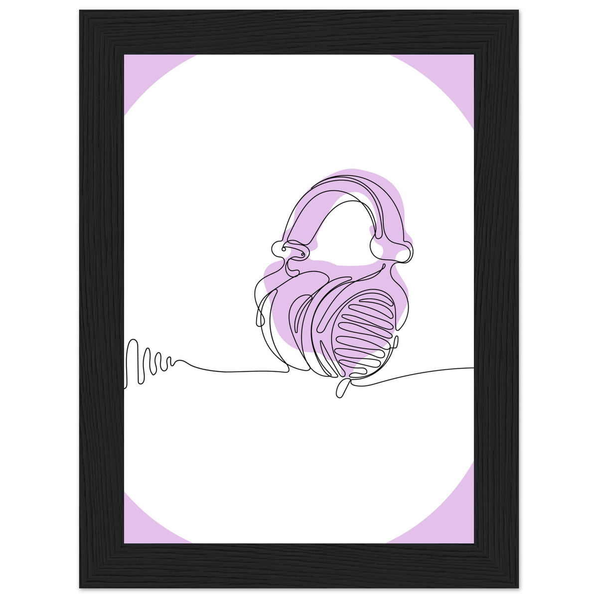 Melodic Moments - Stylish Headphones Print - 13x18 cm 5x7″ Black frame - Framed Prints