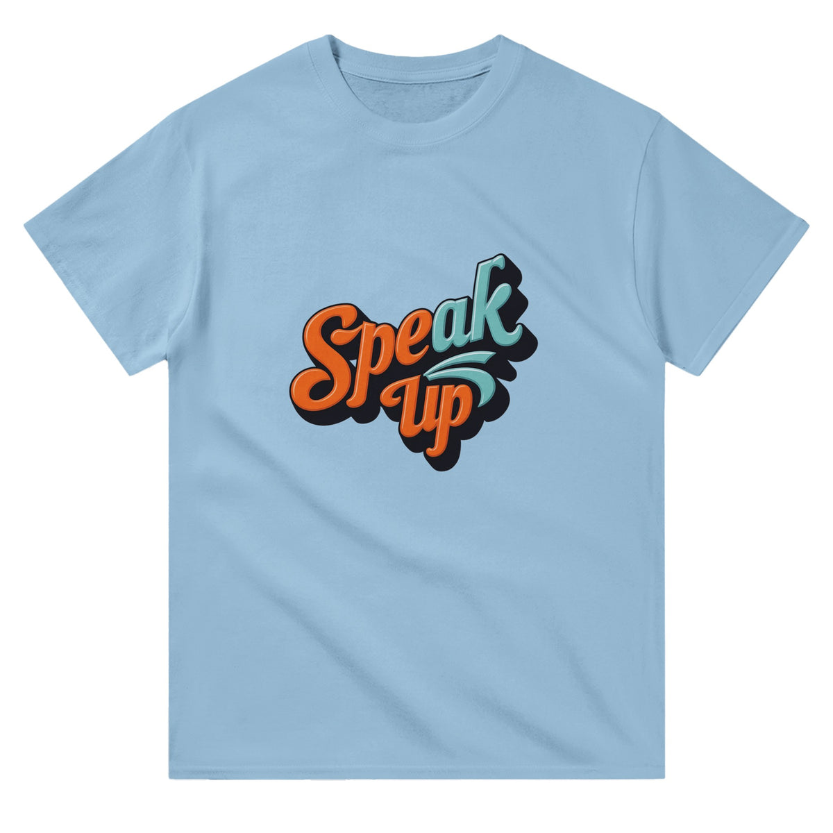 Echo Your Essence - Vibrant Speak Up Tee - Light Blue - T-shirts