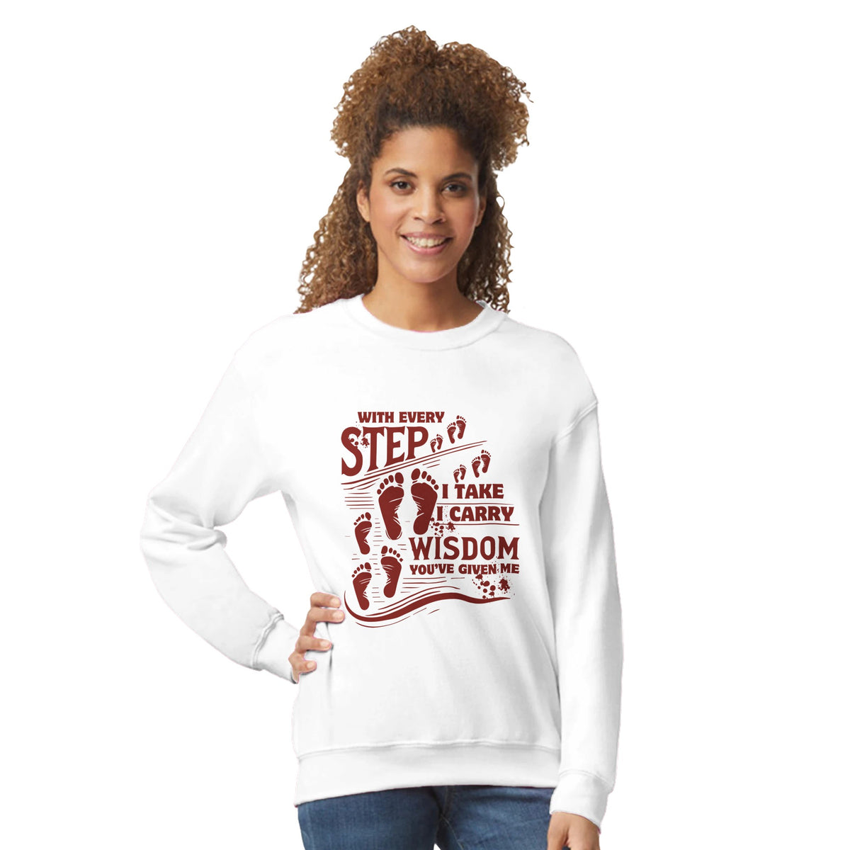 With Every Step - A Heartfelt Gift for Mom - - Sweatshirts