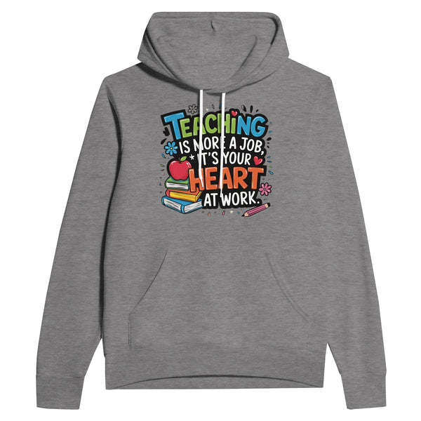 More Than a Job - Honoring Teachers' Dedication Hoodie - Dark Gray Heather - Hoodies