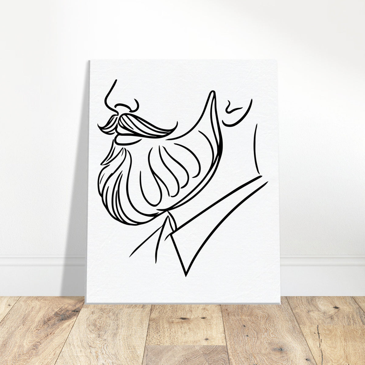 Gentleman's Profile - The Art of a Bearded Muse - - Canvas Prints