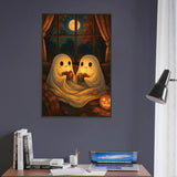 Gift Cozy Halloween – Cozy Ghosts Metal Framed Poster - - Metal Framed Posters