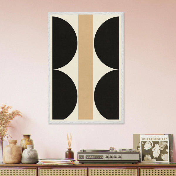 Modern Balance – Geometric Wooden Framed Poster Gift - - Wooden Framed Posters