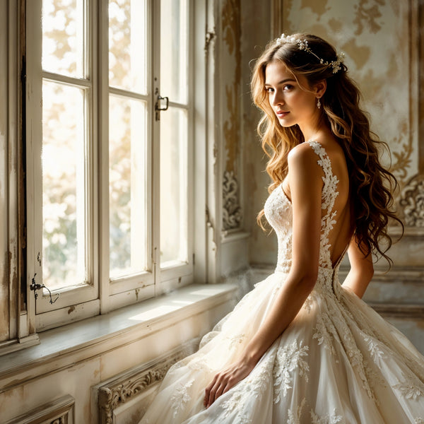 Golden Hour Bridal Portrait - 24x36 - Framed Posters