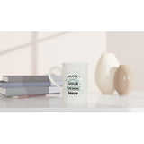 Glossy Customizable White Porcelain Mug - Dishwasher & Microwave Safe - - Mugs