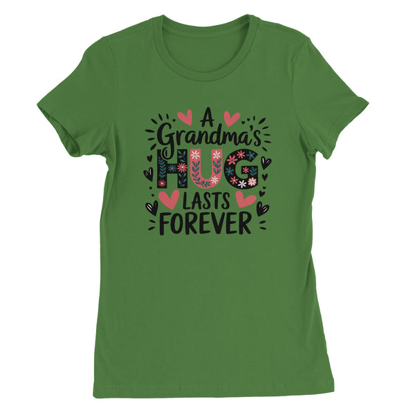 I Hug You Tee – Floral Bella + Canvas for Grandma - Leaf - T-Shirt
