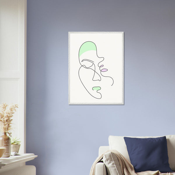 Minimalist Beauty - A Quiet Moment - 45x60 cm 18x24″ White frame - Wooden Framed Posters