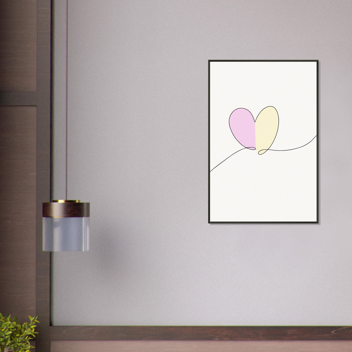 Heartfelt Harmony - Minimalist Love - - Metal Framed Posters