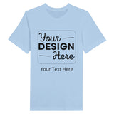 Premium Quality - Perfect Customizable Canvas Tee - Baby Blue - Crewneck T-shirts