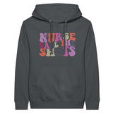 Nurse Calls the Shots Premium Unisex Pullover Hoodie - Charcoal - Print Material