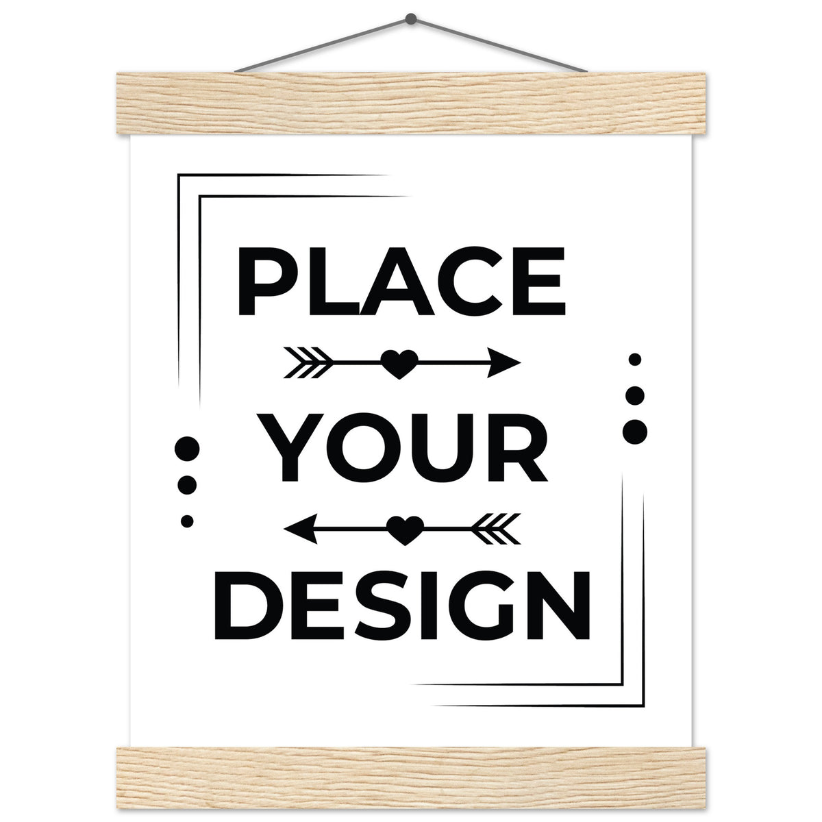 Stunning Art Display - Premium Customizable Poster - 20x25 cm 8x10″ Natural wood wall hanger - Posters With Hanger