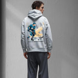 Ice Warrior - Bold Hockey-Inspired Boxy Hoodie - - Hoodies