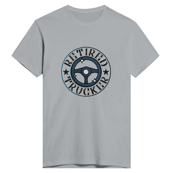 On the Open Road - Retired Trucker Tee - light gray - Print Material