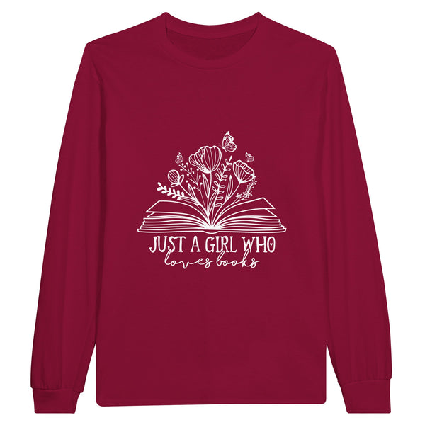 Flourishing Dreams - A Stunning Tee for Goal-Oriented - Cardinal Red - Long Sleeve T-shirts