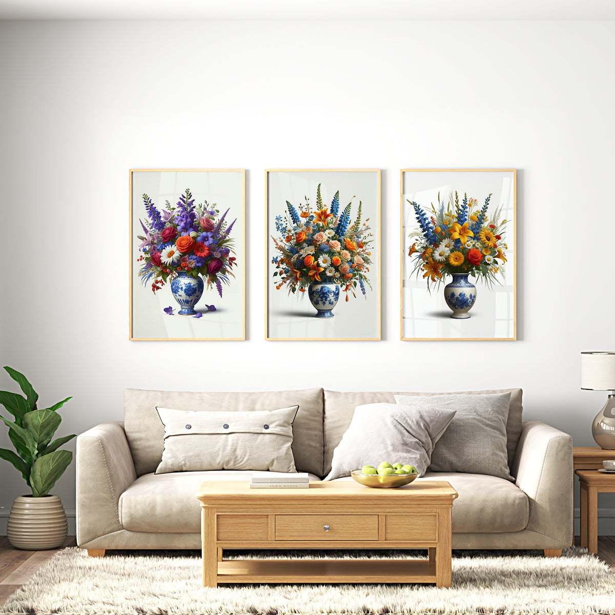 Floral Symphony in Harmony - 24x36 - Framed Posters