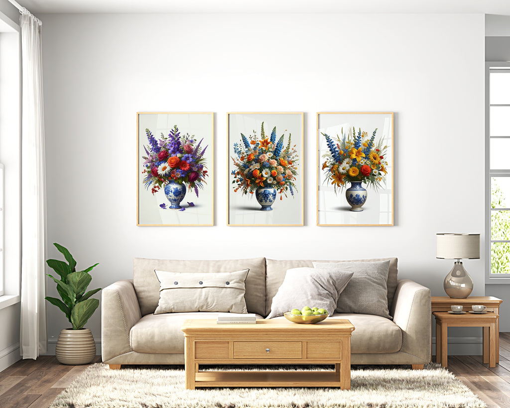 Floral Symphony in Harmony - 24x36 - Framed Posters