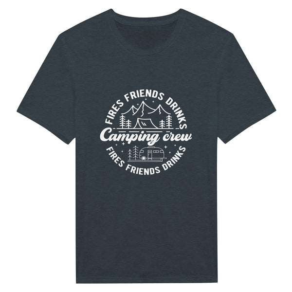 Campfire Chronicles - Memories with Friends Tee - Heather Navy - Crewneck T.shirts