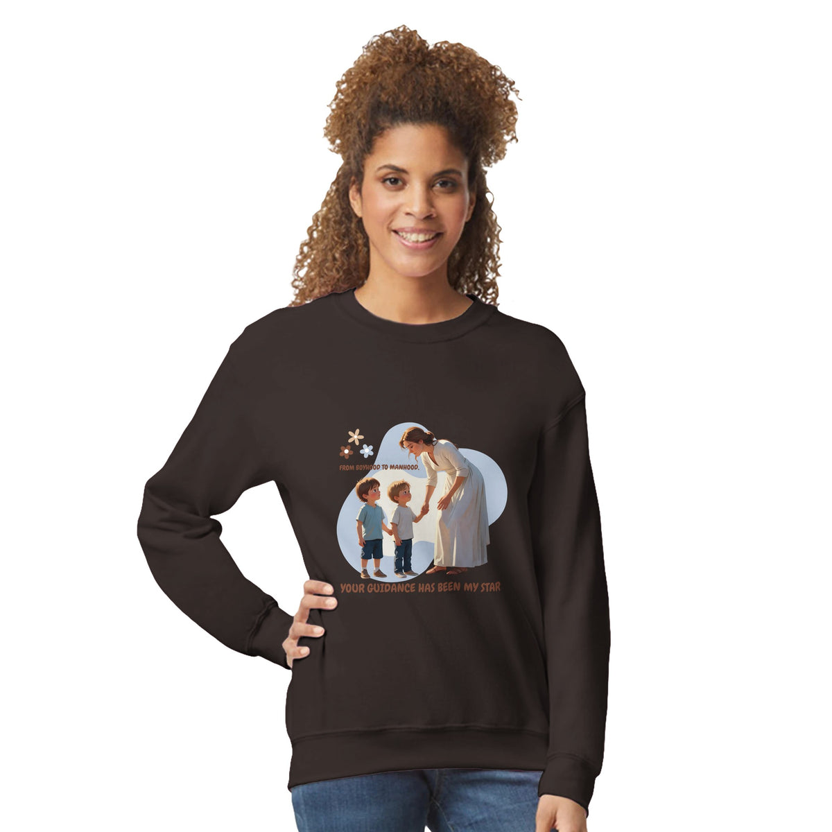 From Boyhood to Manhood - A Tribute to Mom - Dark Chocolate - Sweatshirts