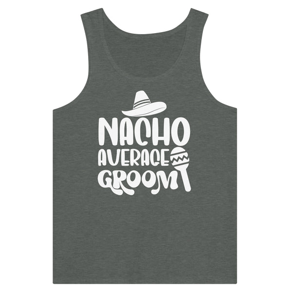 Nacho Average Groom - A Tank-Top Tribute to Unconventional Love - Deep Heather - Print Material