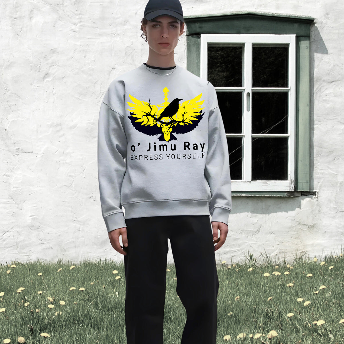 Raven Warrior - Bold Statement Sweatshirt - - Sweatshirts