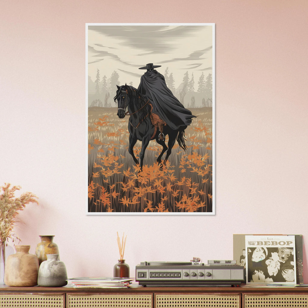 Western Spirit Wall Art – Gift for Cowboy Lovers - White frame - Wooden Framed Posters