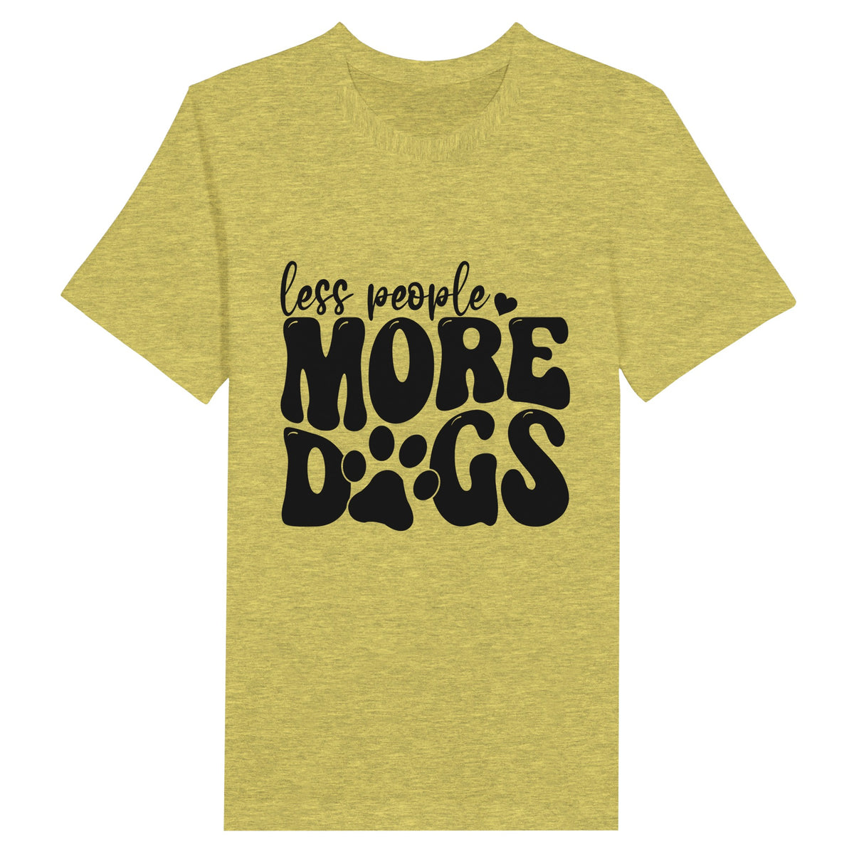 Woof Wisdom - Prioritize Pups with Less People, More Dogs - Heather Yellow - Print Material