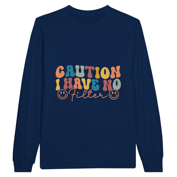 Unfiltered Authenticity - Proceed with Caution - Navy - Sweatshirt