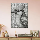 Song of Serenity – Bird Metal Framed Poster Gift - - Metal Framed Posters