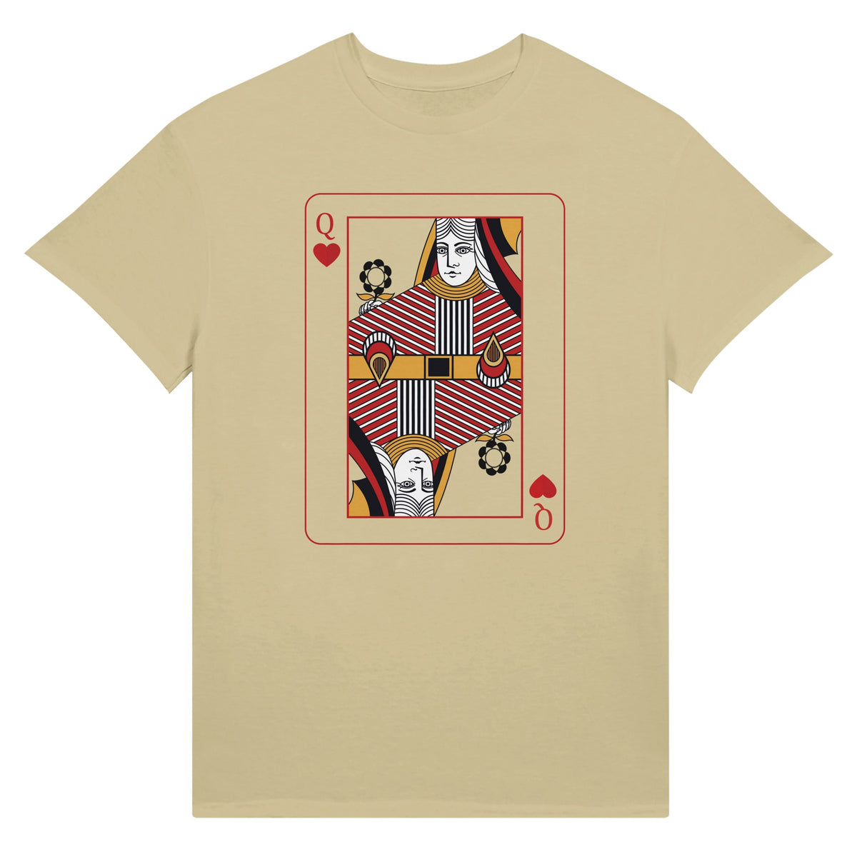 Playing Cards- Q- Ultra Cotton Unisex Crewneck T-shirt - - Print Material