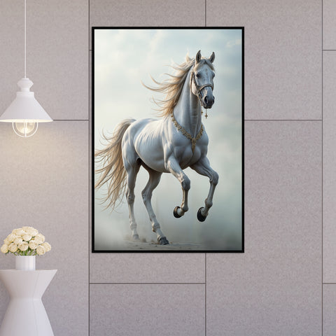 Image of Graceful White Stallion
