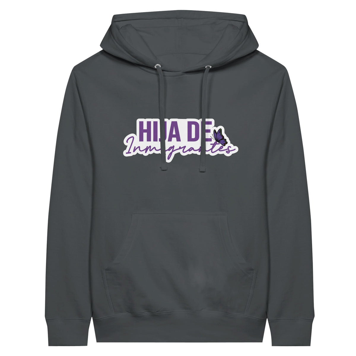 Hija de Inmigrantes | Fille d'Immigrants Premium Unisex Pullover Hoodie - Charcoal - Hoodies