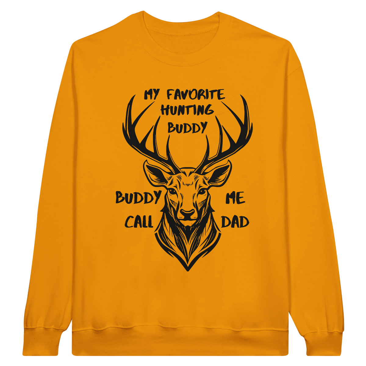 In the Wild - My Favorite Hunting Buddy Edition Tee - Gold - Long Sleeve T-shirts