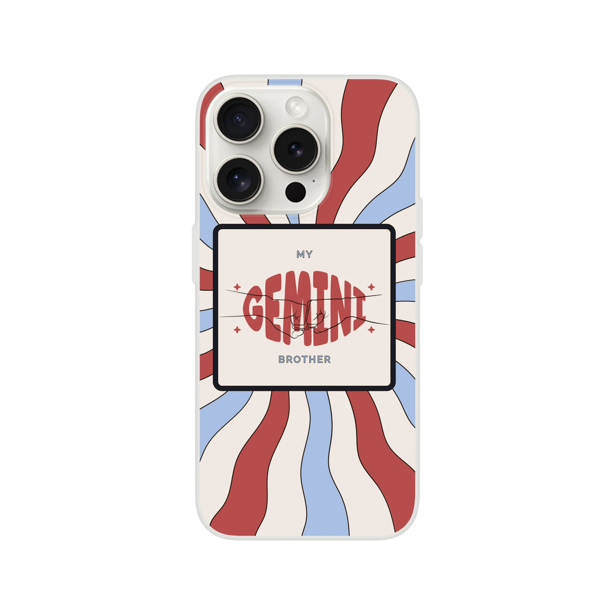 Zodiac Flexi Case for Brother’s Style - iPhone 15 Pro Gemini - Phone Case