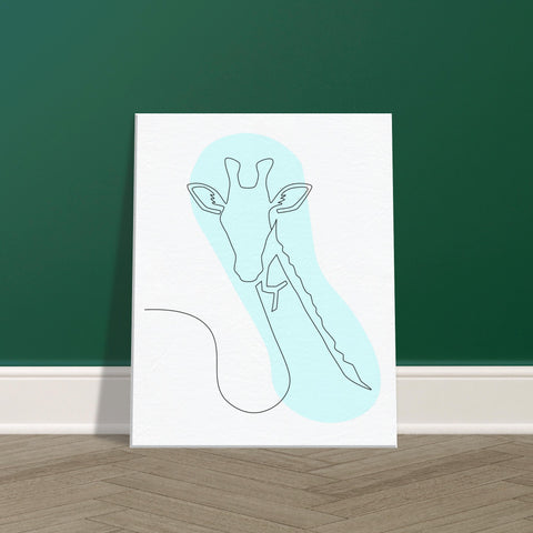 Image of Canvas Grace - Giraffe Line Art Masterpiece