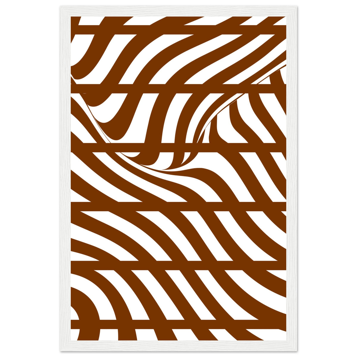 Flowing Lines - Contemporary Wall Art - 30x45 cm 12x18″ White frame - Wooden Framed Posters