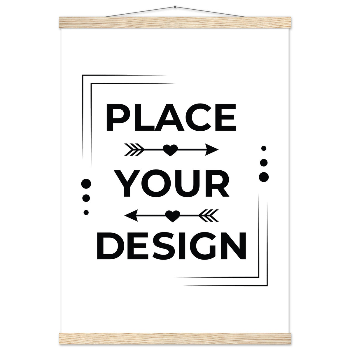 Stunning Art Display - Premium Customizable Poster - A2 (42 x 59.4 cm) Natural wood wall hanger - Posters With Hanger