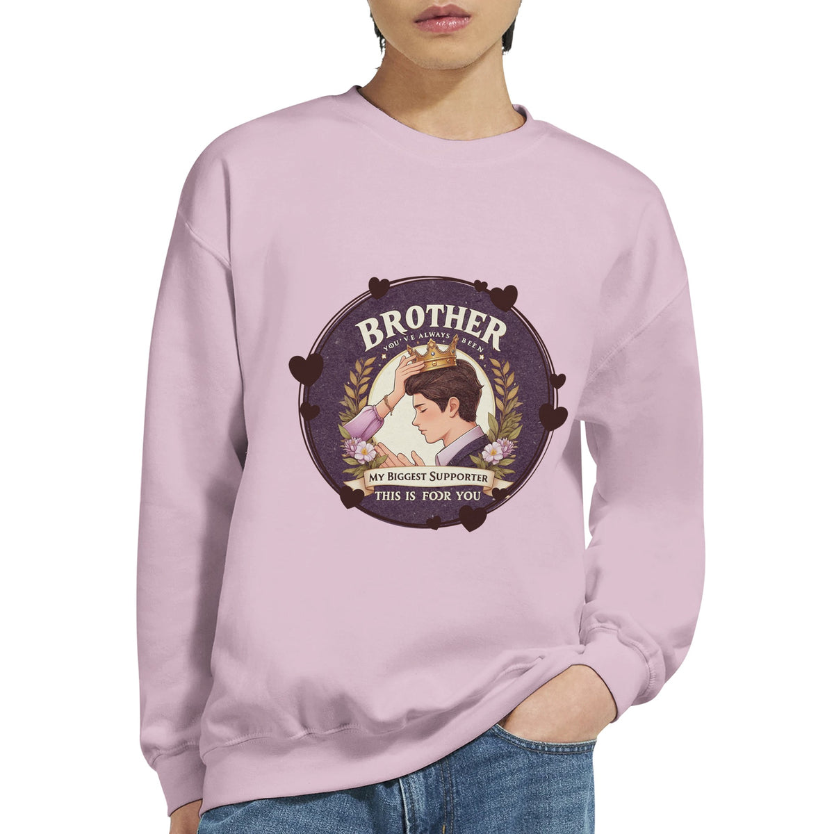 Crowned with Love - Celebrate Your Biggest Supporter - Light Pink - Sweatshirts