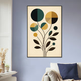 Gift Mid-Century Blooms – Premium Metal Framed Poster Art - - Metal Framed Posters